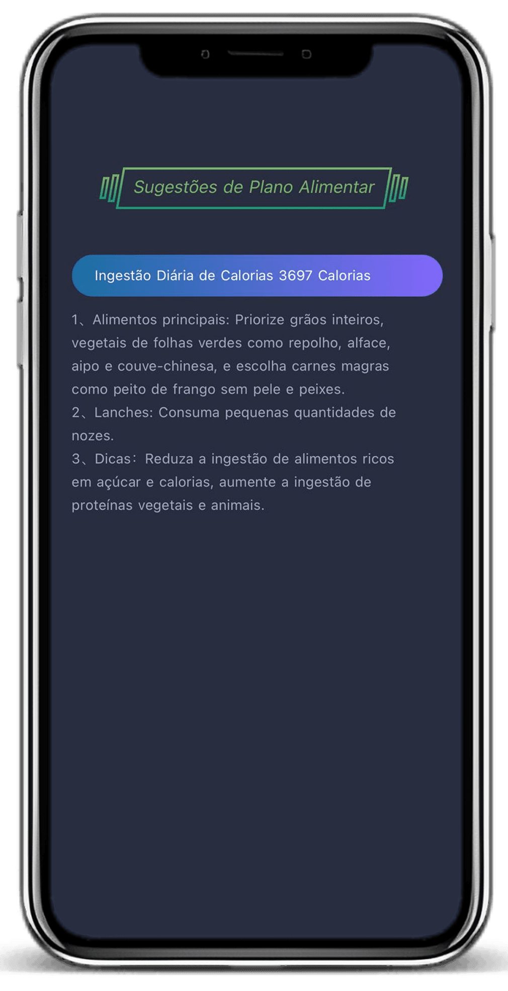 Sugestões de Plano Alimentar